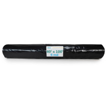 40' x 100' Black 6 mil Greenhouse Plastic Sheeting, LDPE Film Roll, 4000 sq. ft. Area